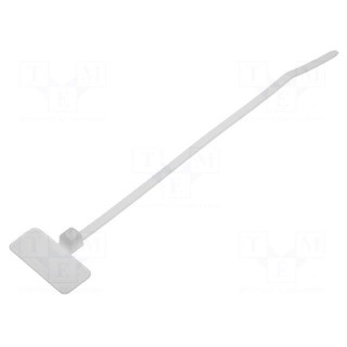 Cable tie | with label | L: 110mm | W: 2.5mm | polyamide | 80N | natural