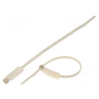 Cable tie | with label | L: 200mm | W: 4.6mm | polyamide | 215.5N