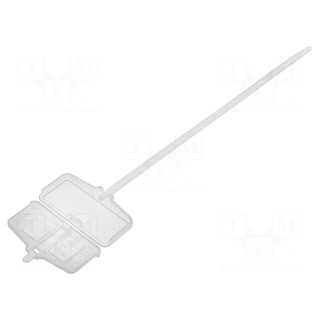 Cable tie | with label | L: 200mm | W: 5mm | polypropylene | -30÷110°C