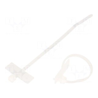 Cable tie | with label | L: 98mm | W: 2.5mm | polyamide | 80N | natural