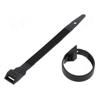 Cable tie | with low profile head | L: 123mm | W: 9mm | polyamide | 310N