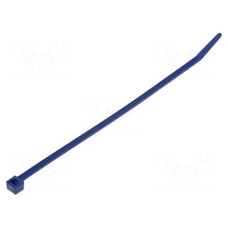 Cable tie | with metal | L: 150mm | W: 3.5mm | polyamide | 135N | blue