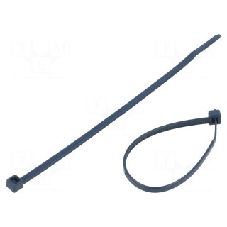 Cable tie | with metal | L: 150mm | W: 3.5mm | PPMP | 130N | blue | UL94HB