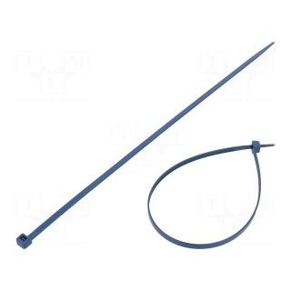Cable tie | with metal | L: 300mm | W: 4.8mm | polyamide | 230N | blue