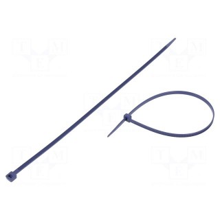 Cable tie | with metal | L: 301mm | W: 4.7mm | polyamide | 150N | blue
