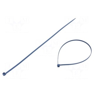 Cable tie | with metal | L: 380mm | W: 4.8mm | polyamide | 230N | blue