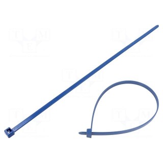 Cable tie | with metal | L: 380mm | W: 7.6mm | polyamide 66MP | 535N