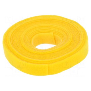 Velcro tie | L: 4m | W: 16mm | yellow | Package: reel