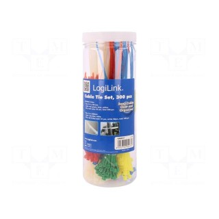 Ties set | polyamide | red,natural,blue,green,yellow | UL94V-2