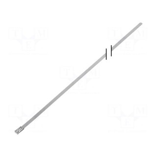 Cable tie | L: 620mm | W: 4.6mm | stainless steel | 445N | Colour: steel