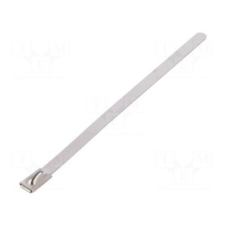 Cable tie | L: 100mm | W: 4.6mm | stainless steel | 445N | Colour: steel