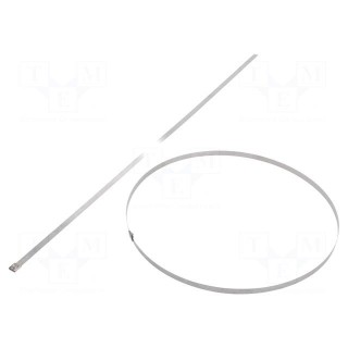 Cable tie | L: 1245mm | W: 12.3mm | acid resistant steel AISI 316