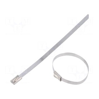 Cable tie | L: 125mm | W: 4.6mm | stainless steel AISI 304 | 890N