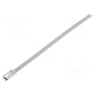 Cable tie | L: 127mm | W: 4.6mm | stainless steel AISI 304 | 900N