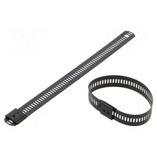 Cable tie | L: 150mm | W: 12mm | acid resistant steel AISI 316 | 1112N