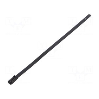 Cable tie | L: 150mm | W: 4.6mm | stainless steel | 445N | Colour: black
