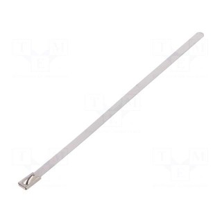 Cable tie | L: 150mm | W: 4.6mm | stainless steel | 445N | Colour: steel