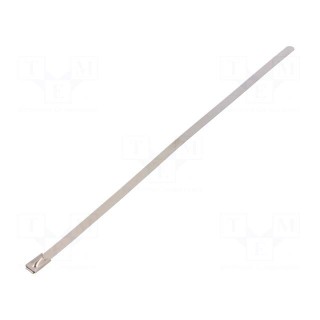 Cable tie | L: 200mm | W: 4.6mm | stainless steel | 445N | Colour: steel
