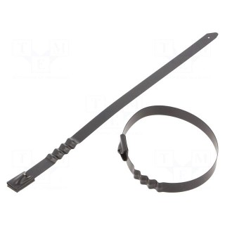 Cable tie | L: 200mm | W: 7.9mm | acid resistant steel AISI 316 | wave