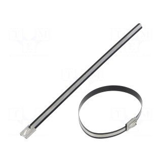 Cable tie | L: 201mm | W: 7.9mm | acid resistant steel AISI 316