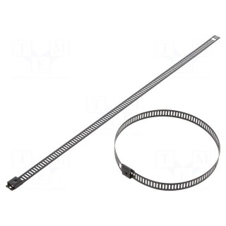 Cable tie | L: 250mm | W: 7mm | acid resistant steel AISI 316 | 445N