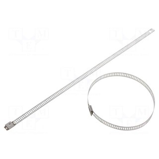 Cable tie | L: 250mm | W: 7mm | stainless steel AISI 304 | 445N
