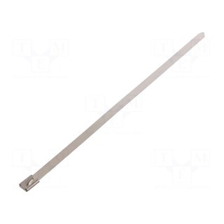 Cable tie | L: 260mm | W: 7.9mm | stainless steel | 1112N | Colour: steel