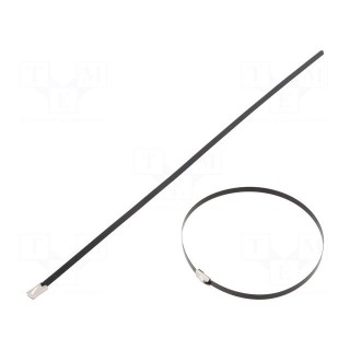 Cable tie | L: 290mm | W: 4.6mm | stainless steel AISI 304 | 450N
