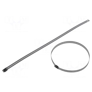 Cable tie | L: 300mm | W: 7mm | stainless steel AISI 304 | 445N