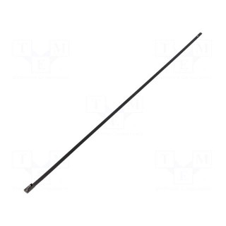 Cable tie | L: 360mm | W: 4.6mm | stainless steel | 445N | Colour: black