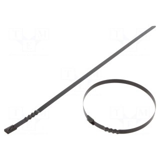 Cable tie | L: 360mm | W: 7.9mm | stainless steel AISI 304 | 1112N