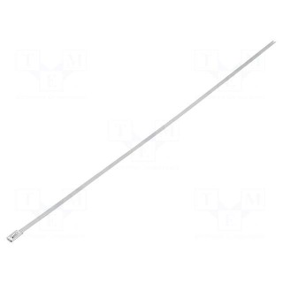 Cable tie | L: 362mm | W: 4.6mm | stainless steel AISI 304 | 900N | MBT