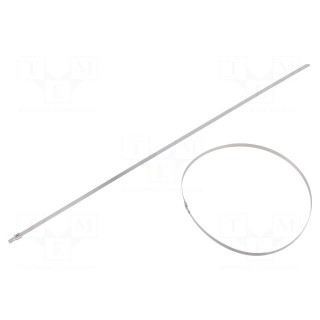 Cable tie | L: 500mm | W: 5mm | stainless steel AISI 304 | 900N | MST