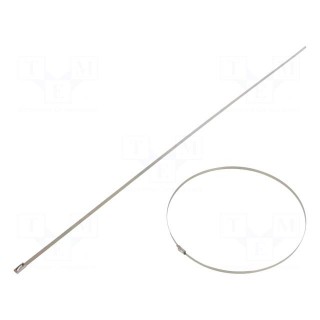 Cable tie | L: 520mm | W: 4.6mm | stainless steel AISI 304 | 890N