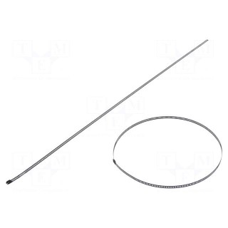 Cable tie | L: 750mm | W: 7mm | stainless steel AISI 304 | 445N | black