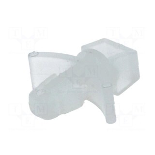 Snap handle | polyamide | UL94V-2 | natural | T: 4mm | Cutout: Ø4.8mm