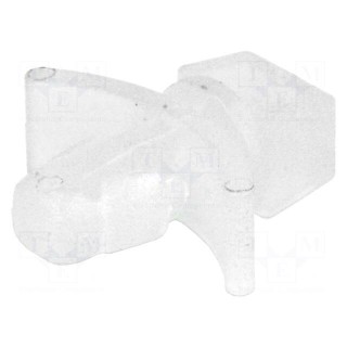 Snap handle | polyamide | UL94V-2 | natural | T: 4mm | Cutout: Ø4.8mm