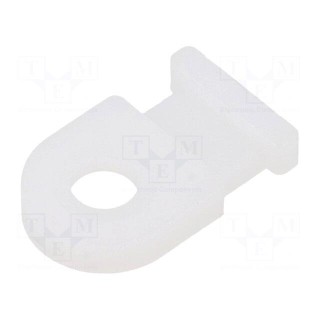 Holder | screw | white | cable ties