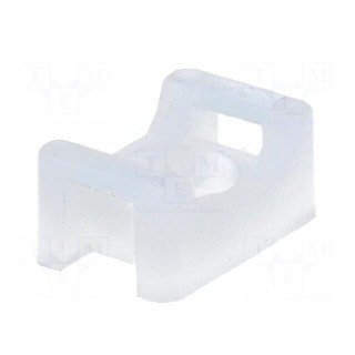 Screw mounted clamp | polyamide | natural | B: 3mm | H: 7mm | L: 15mm