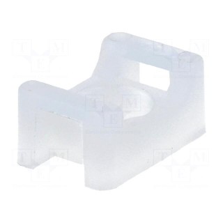 Screw mounted clamp | polyamide | natural | B: 3mm | H: 7mm | L: 15mm