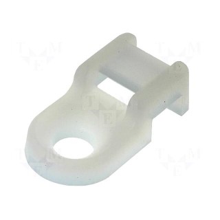 Screw mounted clamp | polyamide | natural | B: 4.2mm | H: 6.2mm | W: 10mm