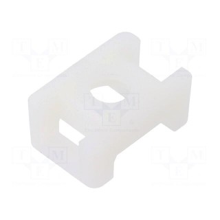 Screw mounted clamp | polyamide | natural | B: 6.3mm | H: 9mm | L: 23mm