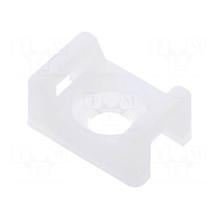 Cable tie holder | polyamide | natural | Tie width: 2.5÷4.8mm