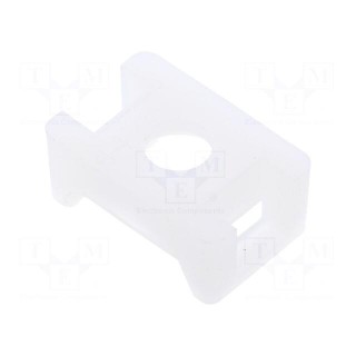 Cable tie holder | polyamide | natural | Tie width: 2.5÷4.8mm