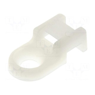 Holder | screw | polyamide | natural | Tie width: 5.2mm | Ht: 6mm