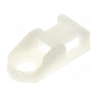 Holder | screw | polyamide | natural | Tie width: 5mm | Ht: 4.9mm
