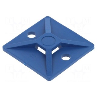 Holder | screw | polyamide | UL94HB | blue | Tie width: 4.7mm | L: 28mm