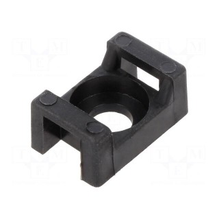 Holder | screw | polyamide | UL94V-2 | black | Tie width: 5mm | Ht: 6.9mm