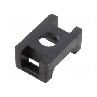 Holder | screw | polyamide | UL94V-2 | black | Tie width: 5mm | Ht: 6.9mm