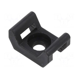 Holder | screw | polyamide | UL94V-2 | black | Tie width: 9mm | Ht: 10.8mm